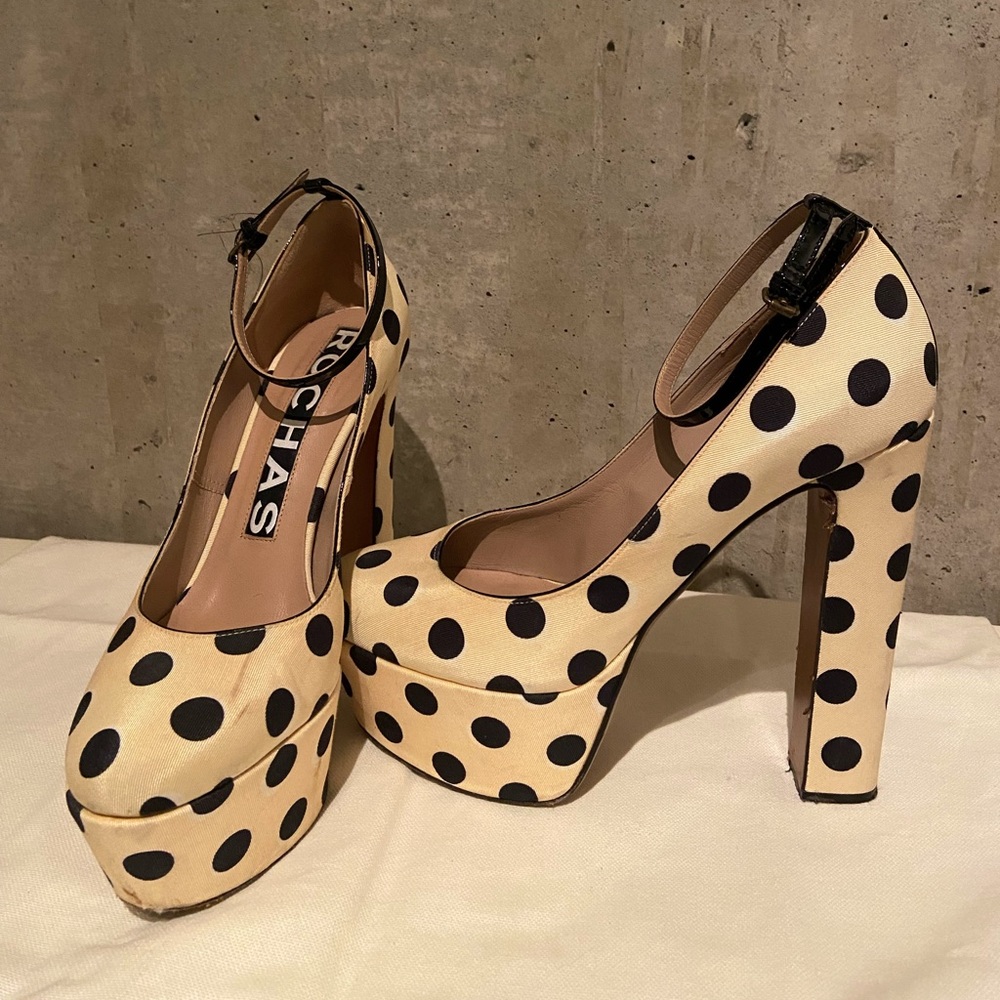 Rochas Polka Dot Heels